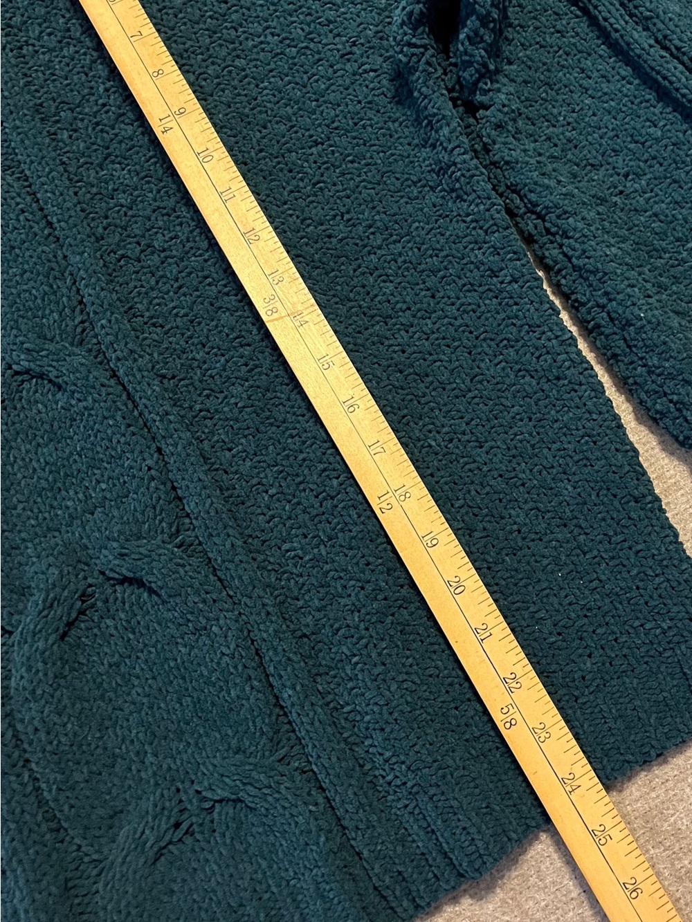 Seven7 Teal Chunky Knit Turtleneck Sweater Women’s Large - Picture 4 of 8